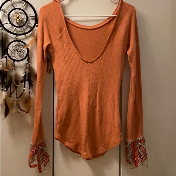 Terracotta Colored Free People Top - Picture 1 of 3